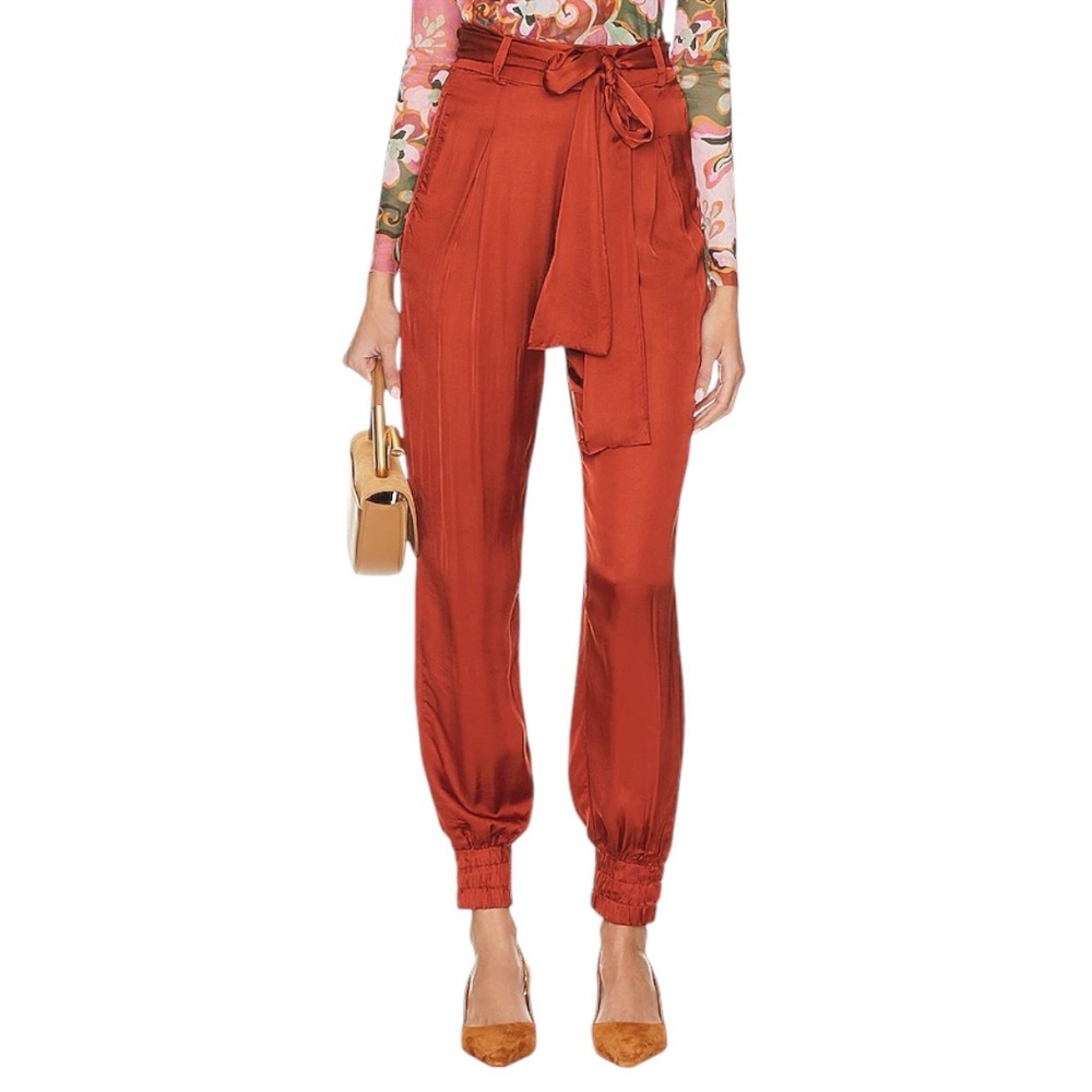 MISA Los Angeles Vep Pants in Burnt
Orange Satin is Sold Out Everywhere